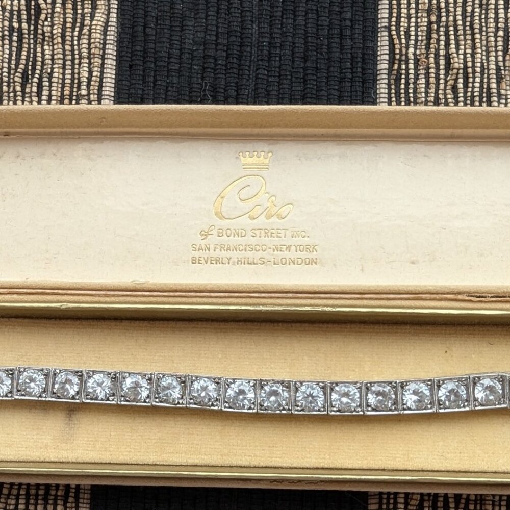 Ciro's sterling bracelet in original box. Vintage from the 50s Hollywood.